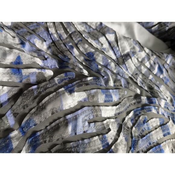 Chicos Travelers Jacket Womens Sz L/2 Blue White Gray Sequined Topper Cardigan - Picture 10 of 12